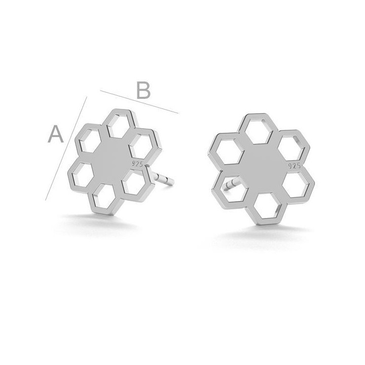 G0320-Tija cercei Argint 925 9MM-1buc