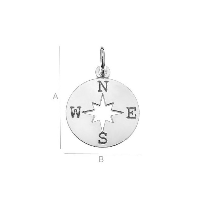 G0899-Charm Busola argint 925 19MM-1 buc