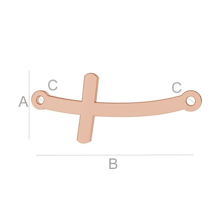 G0956-Link Cruce Argint 925 24.40MM