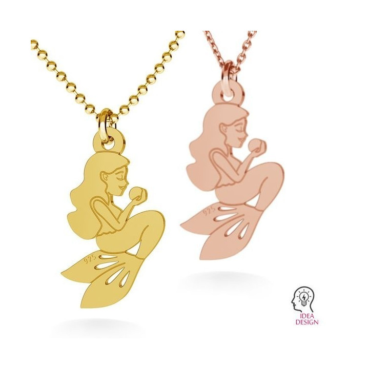 G0960-Charm Sirena Argint 925-16.50MM-1buc