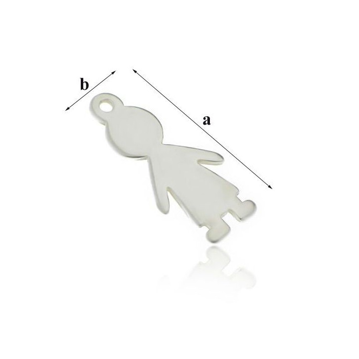 G1425-Charm baiat argint 925-16MM-1buc