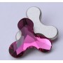 P1344-SWAROVSKI ELEMENTS 2708 Fuchsia F 12.5x13.6mm - bijuterii personalizate din argint | simoshop