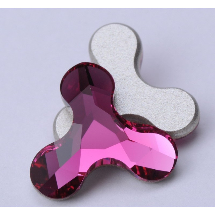 P1344-SWAROVSKI ELEMENTS 2708 Fuchsia F 12.5x13.6mm - bijuterii personalizate din argint | simoshop