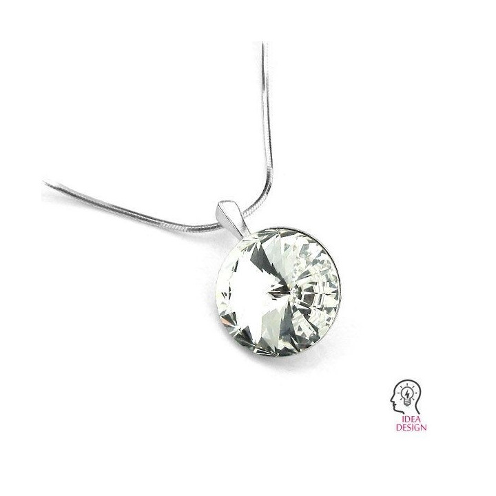 G0324-Baza pandantiv Swarovski rivoli 16mm - bijuterii personalizate din argint | simoshop
