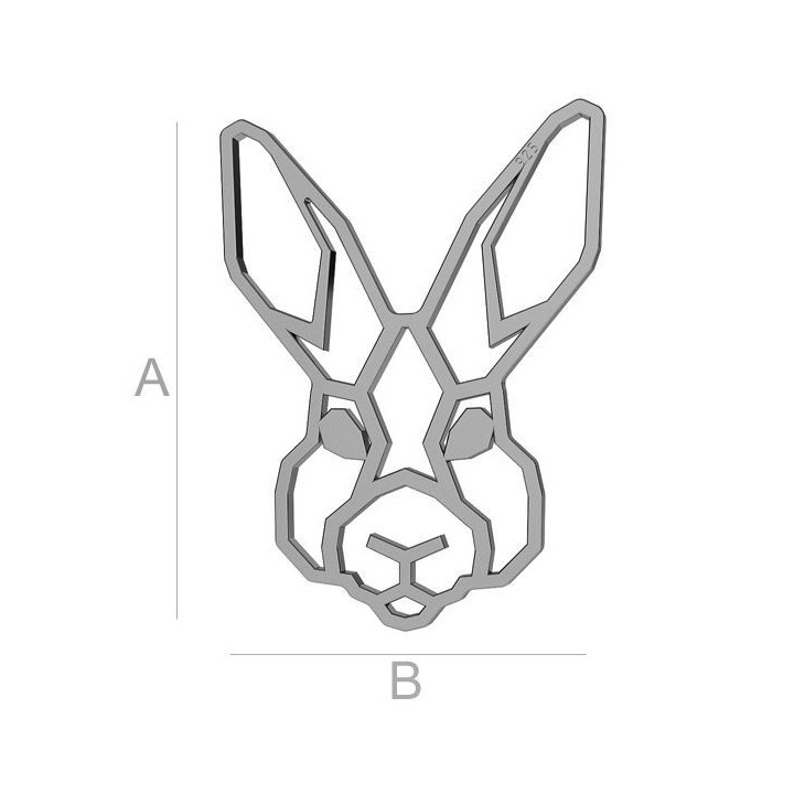 G0295-Charm argint 925 iepure 27MM-1 buc