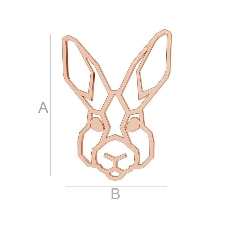 G0295-Charm argint 925 iepure 27MM-1 buc