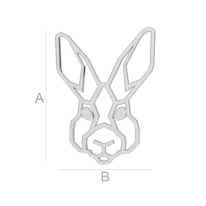 G0295-Charm argint 925 iepure 27MM-1 buc