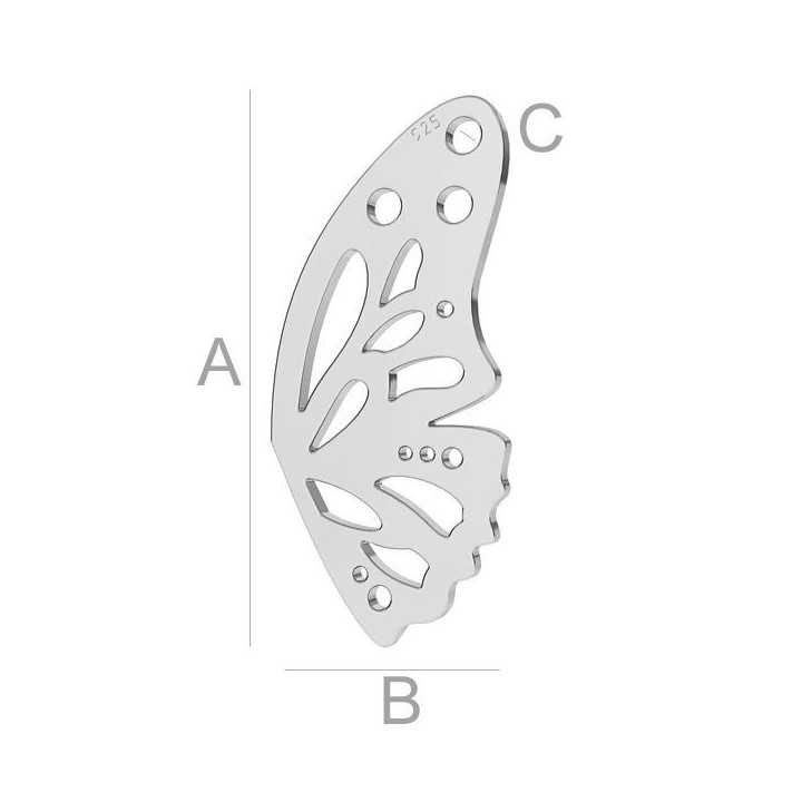 G0295-Charm argint 925 iepure 27MM-1 buc