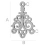 Charm filigran chandelier din argint 925 | pandantiv