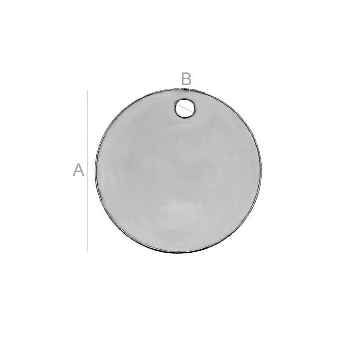 G1845-Charm banut argint cu o gaura 9mm