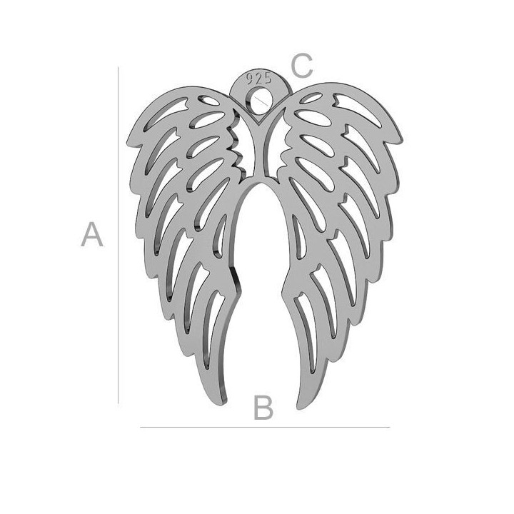 G0361-Charm Aripi argint 925 14.90MM-1buc