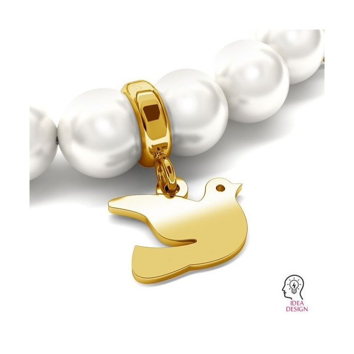 G0366-Charm porumbel argint 925 12.90MM-1buc