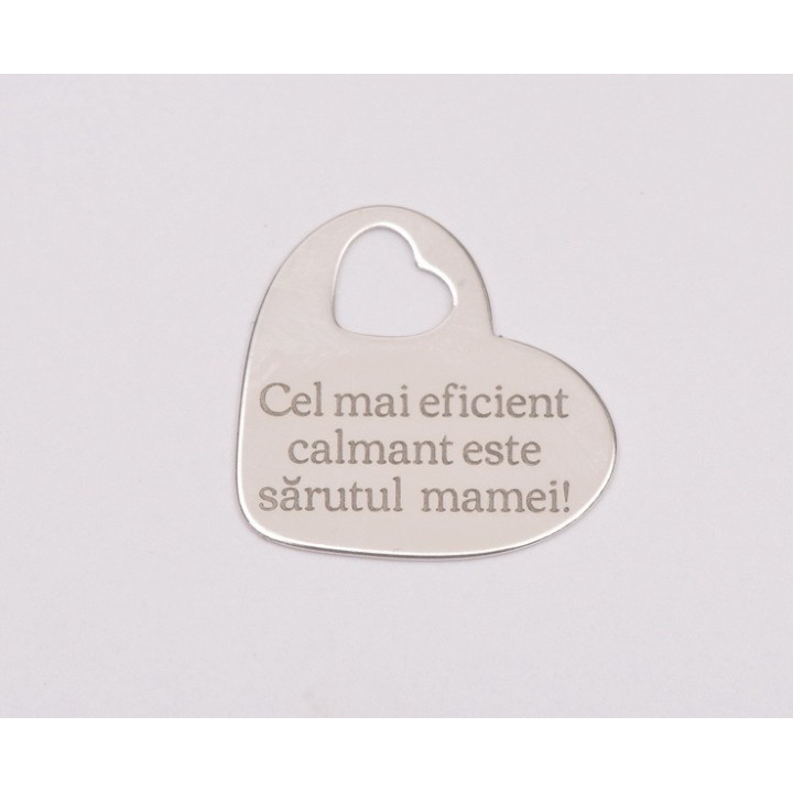 G1674-N-Charm inimioara argint 925 15.70x17.60mm 0.4mm 1 buc - bijuterii personalizate din argint | simoshop