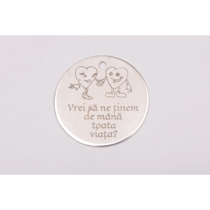 G0588 Charm banut argint cu o gaura fara za 16.50mm 0.50mm - bijuterii personalizate din argint | simoshop
