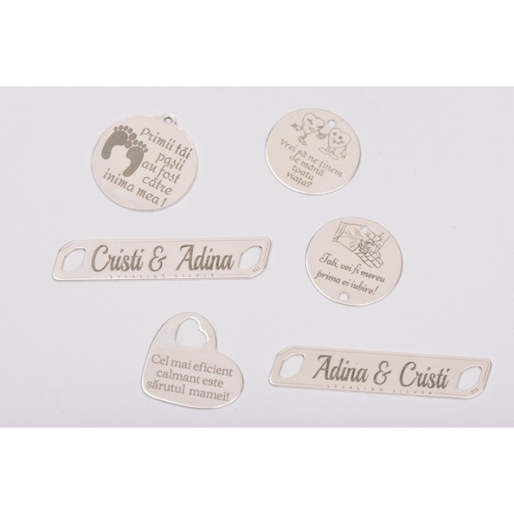 G0588 Charm banut argint cu o gaura fara za 16.50mm 0.50mm - bijuterii personalizate din argint | simoshop