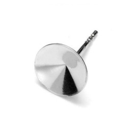 G0018-Tije cu platou pentru Swarovski Rivoli 11mm SS47 1 buc - bijuterii personalizate din argint | simoshop