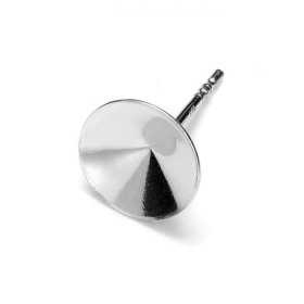 G0018-Tije cu platou pentru Swarovski Rivoli 11mm SS47 1 buc - bijuterii personalizate din argint | simoshop