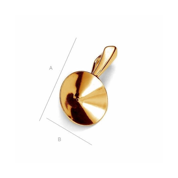 G0031-Baza pandantiv Swarovski Rivoli 12mm 1 bucata - bijuterii personalizate din argint | simoshop