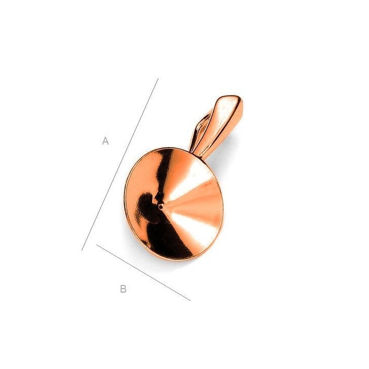 G0031-Baza pandantiv Swarovski Rivoli 12mm 1 bucata - bijuterii personalizate din argint | simoshop