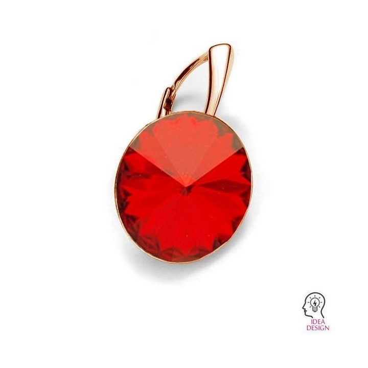 G0330-Leverback Swarovski Rivoli 18MM NEW - bijuterii personalizate din argint | simoshop