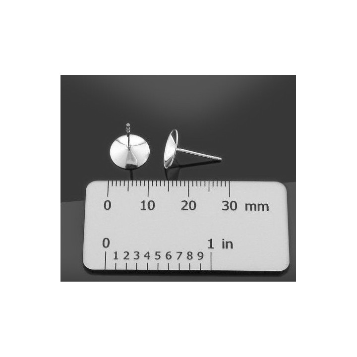 G0090-Tije cu platou pentru Swarovski Rivoli 8mm SS39 1 buc - bijuterii personalizate din argint | simoshop