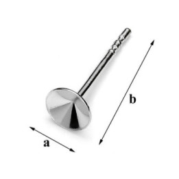 G0187-Tije cu platou pentru Swarovski Rivoli 6mm SS29 1 buc - bijuterii personalizate din argint | simoshop