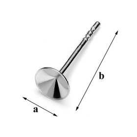 G0187-Tije cu platou pentru Swarovski Rivoli 6mm SS29 1 buc - bijuterii personalizate din argint | simoshop