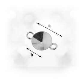 G0159-Link pentru swarovski rivoli 6mm 2 bucle 1 buc - bijuterii personalizate din argint | simoshop