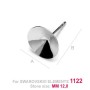 G0035-Tije pentru Swarovski Rivoli 12mm 1 bucata - bijuterii personalizate din argint | simoshop