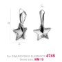 G0132-Baza pandantiv pentru Swarovski Star 4745 10mm - bijuterii personalizate din argint | simoshop