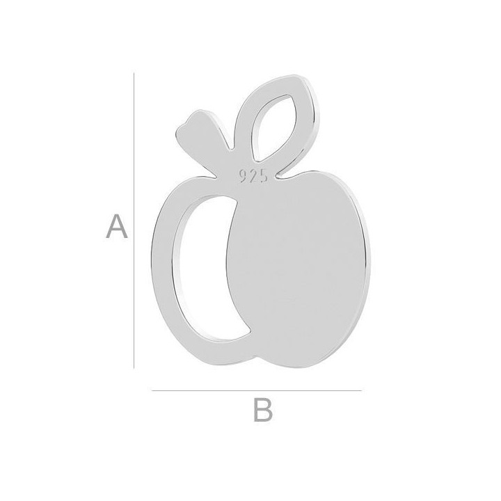 G1772-Charm rotund argint 925 10mm 1 buc