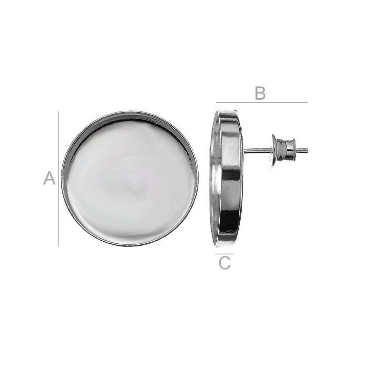 G1836-Tije platou rotund 18mm cu bordura 3mm