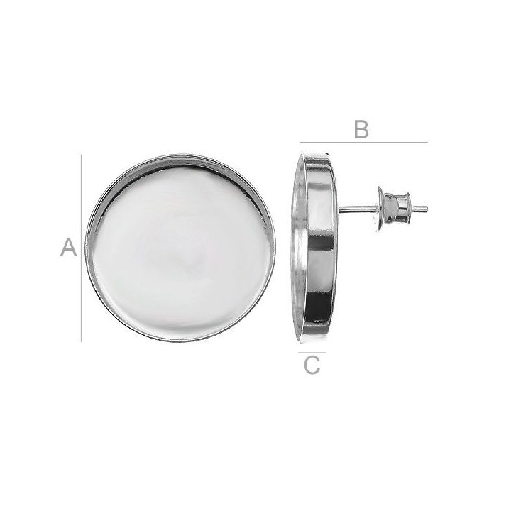 G1836-Tije platou rotund 18mm cu bordura 3mm