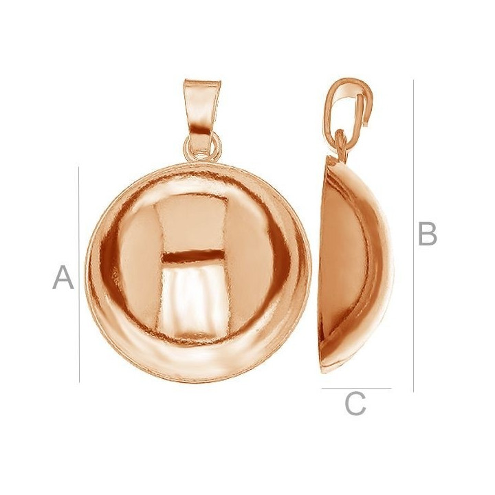 G0845-Baza pandant platou rotund 10mm cu bordura joasa