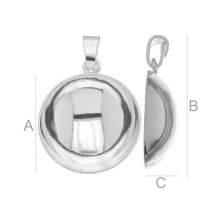 G0845-Baza pandant platou rotund 10mm cu bordura joasa