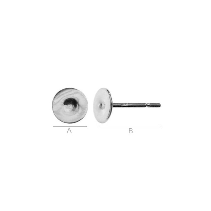 G1862-Tija Argint 925 cercel rotund 8MM-1buc