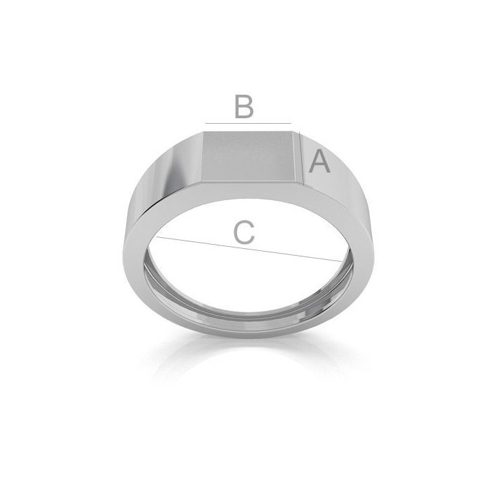 G1882-Inel argint 925 pentru gravat 21.50mm-1buc