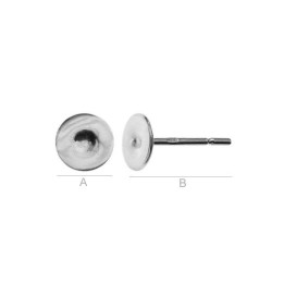G0056-Tije cu platou drept rotund de 6mm 1 bucata - bijuterii personalizate din argint | simoshop