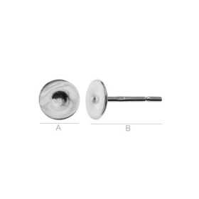 G0056-Tije cu platou drept rotund de 6mm 1 bucata - bijuterii personalizate din argint | simoshop