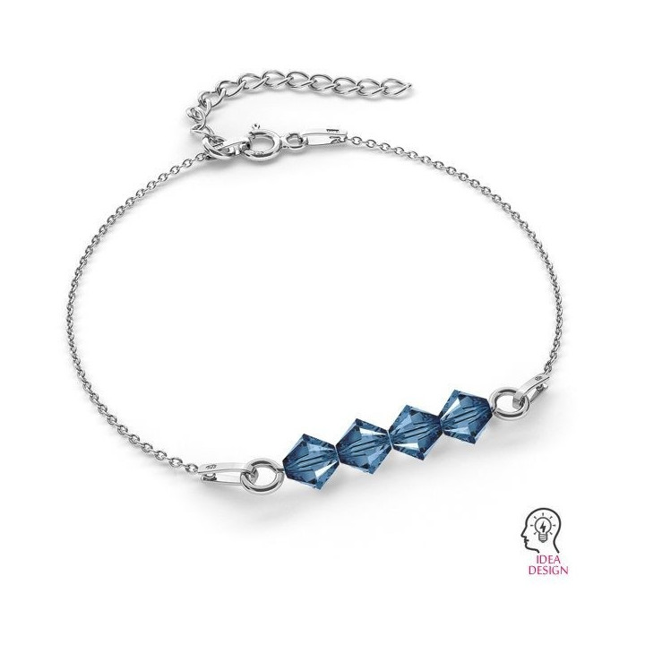 G1899-Bratara Argint 925 cu baza pentru Swarovski Bicone 5328-1 buc