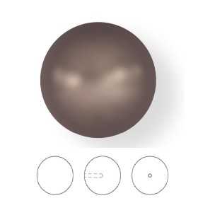 0197-Swarovki Elements 5818 Crystal Velvet Brown Pearl 6mm-1buc - bijuterii personalizate din argint | simoshop