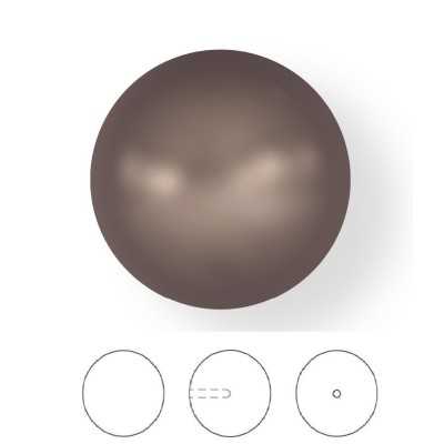 0197-Swarovki Elements 5818 Crystal Velvet Brown Pearl 6mm-1buc - bijuterii personalizate din argint | simoshop