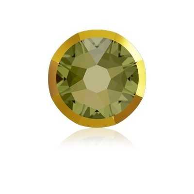 P3531-Swarovski Elements 2088/I Khaki Dorado Z Foiled 7mm-1buc - bijuterii personalizate din argint | simoshop