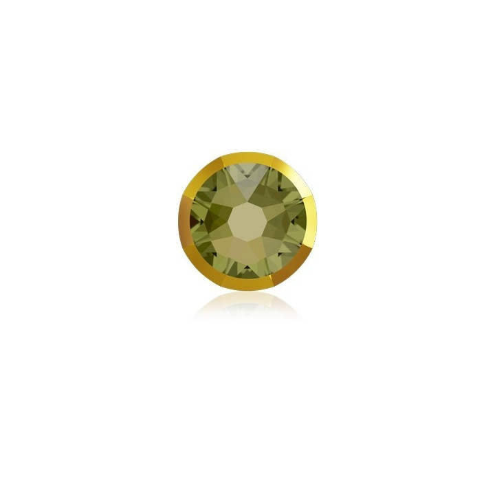 P3531-Swarovski Elements 2088/I Khaki Dorado Z Foiled 7mm-1buc - bijuterii personalizate din argint | simoshop