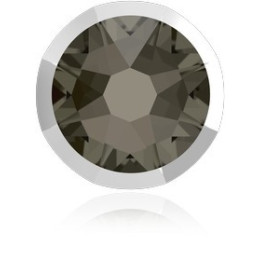 P3537-Swarovski Elements 2088/I Black Diamond Light Crome Z Foiled 7mm-1buc - bijuterii personalizate din argint | simoshop