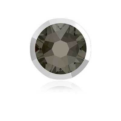 P3537-Swarovski Elements 2088/I Black Diamond Light Crome Z Foiled 7mm-1buc - bijuterii personalizate din argint | simoshop