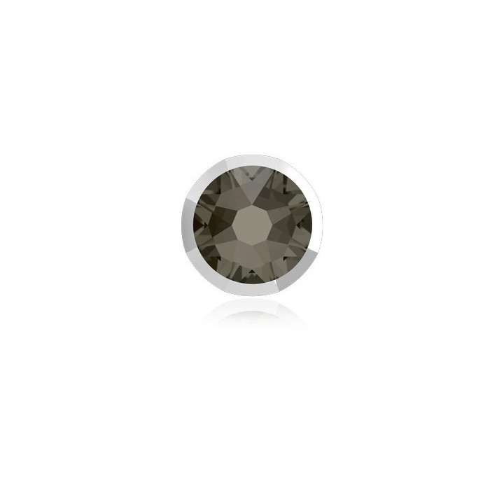 P3537-Swarovski Elements 2088/I Black Diamond Light Crome Z Foiled 7mm-1buc - bijuterii personalizate din argint | simoshop