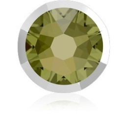 P3538-Swarovski Elements 2088/I Khaki Light Crome Z Foiled 7mm-1buc - bijuterii personalizate din argint | simoshop