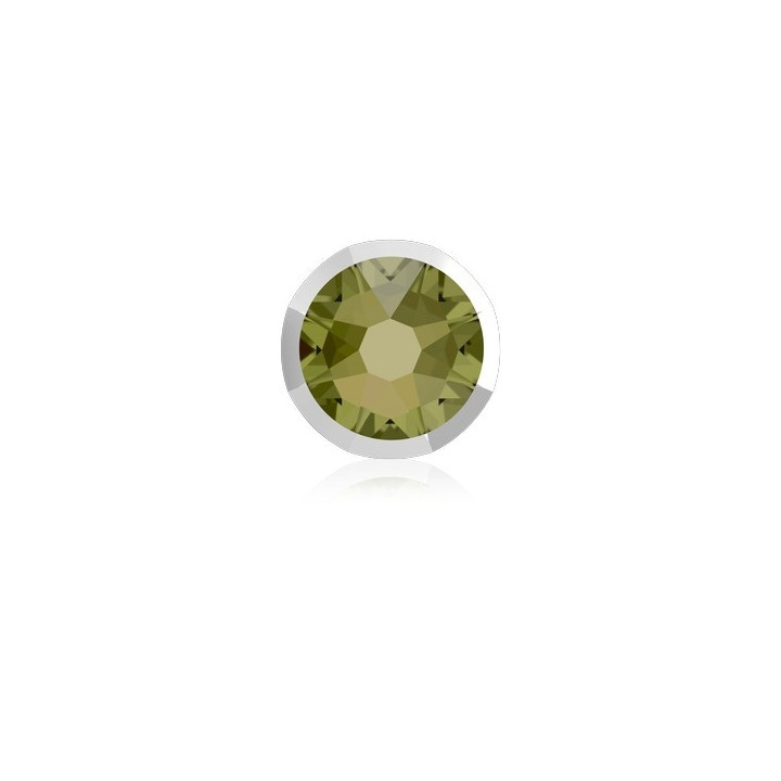 P3538-Swarovski Elements 2088/I Khaki Light Crome Z Foiled 7mm-1buc - bijuterii personalizate din argint | simoshop