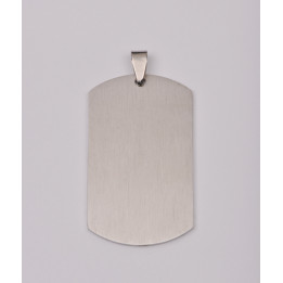C030-Dog Tag INOX 24x43mm cu agatatoare-1buc